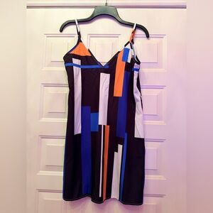 SHEIN Multicolor Geometric Mini Dress